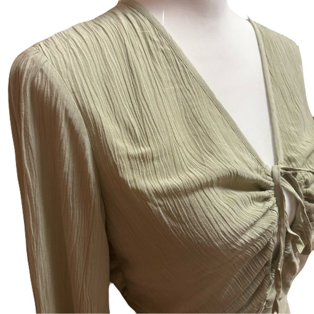 NWT The Normal Brand Ezra Crepe Cutout Dress XS Sage Boho Resort SOLD OUT - Picture 5 of 10